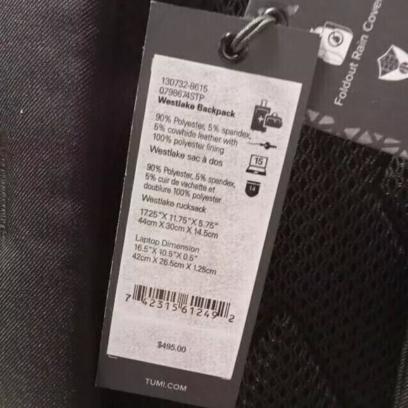 TUMI Tahoe Westlake Backpack Blue Shatter Print Weekend Travel Bag main image 4
